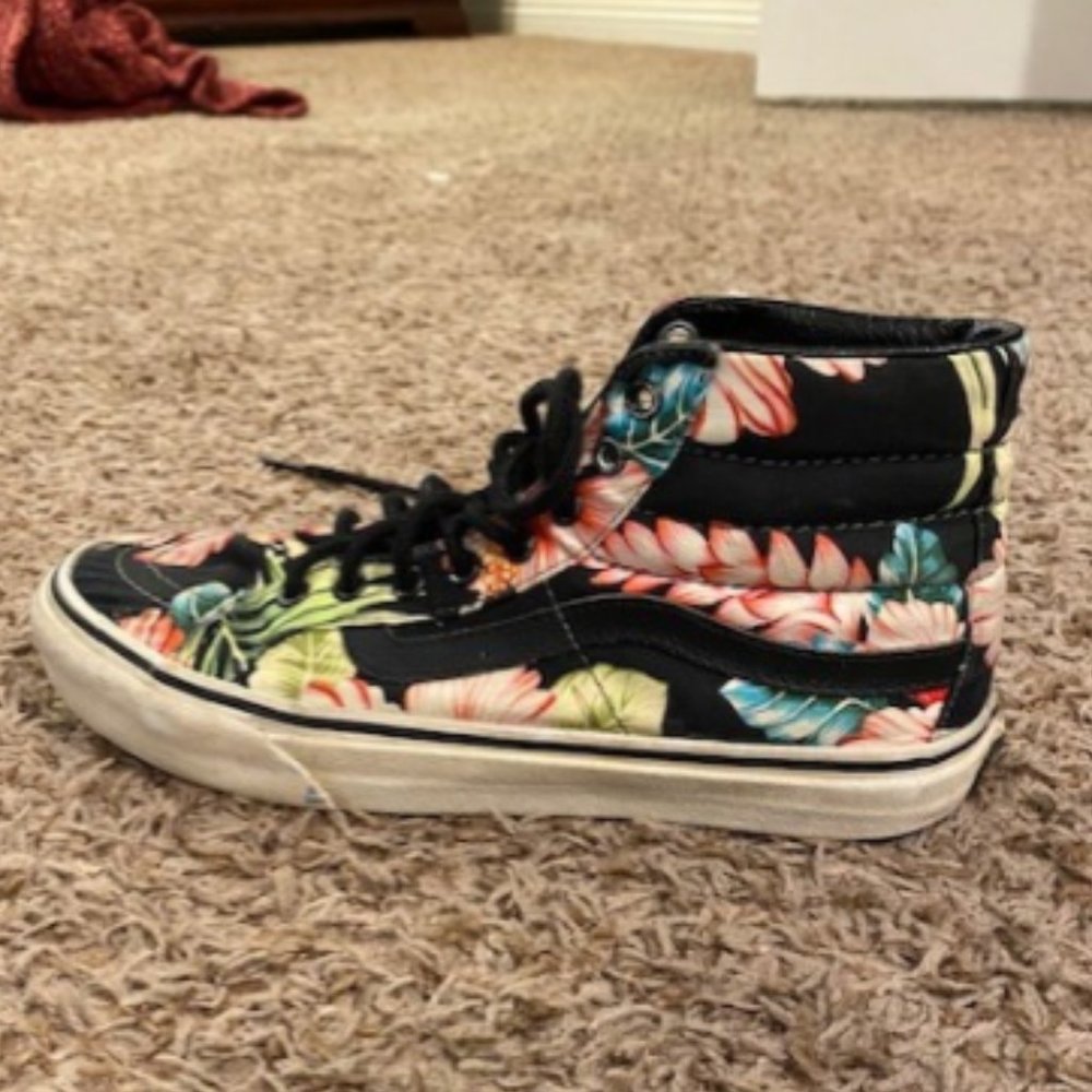hightop floral vans